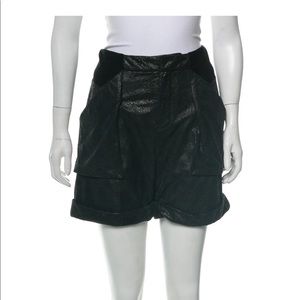 Helmut Lang lamb leather shorts